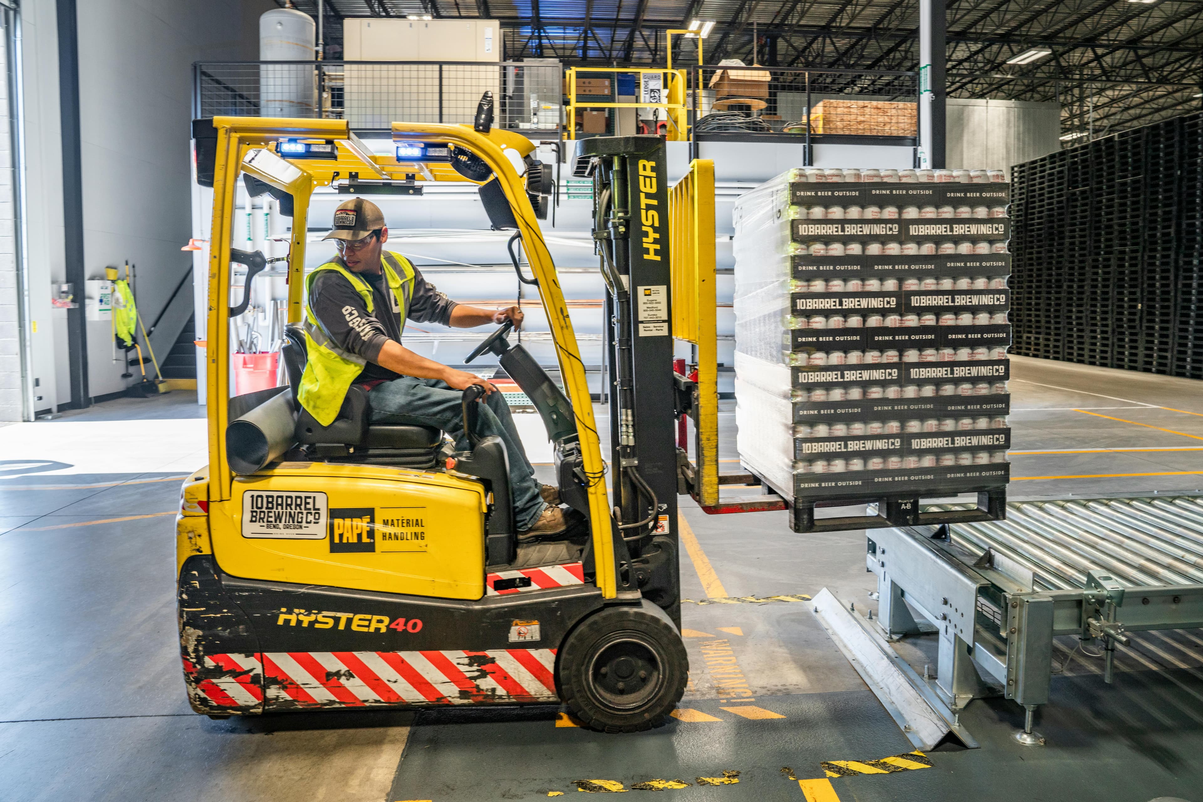 Industrial warehouse operations generating commercial and industrial waste streams